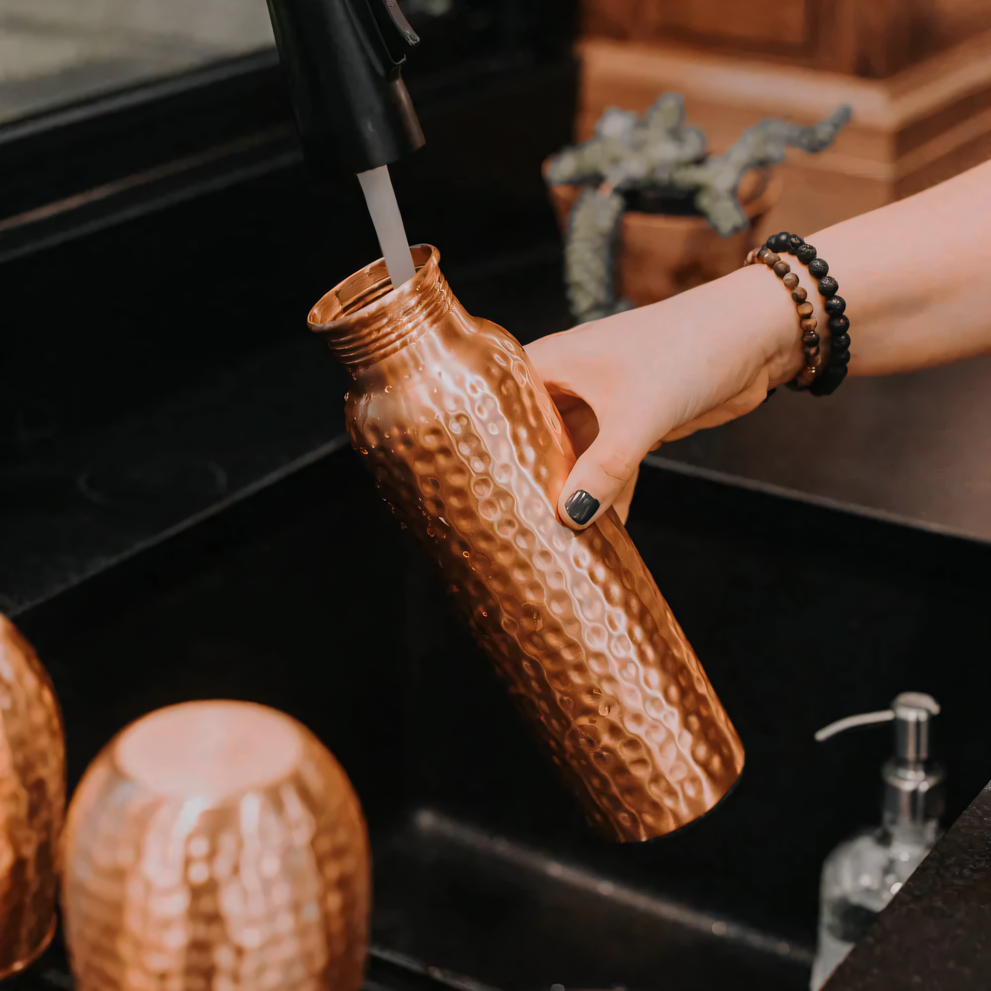 Handgemachte Kupferflasche